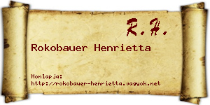 Rokobauer Henrietta névjegykártya