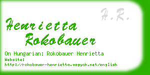 henrietta rokobauer business card